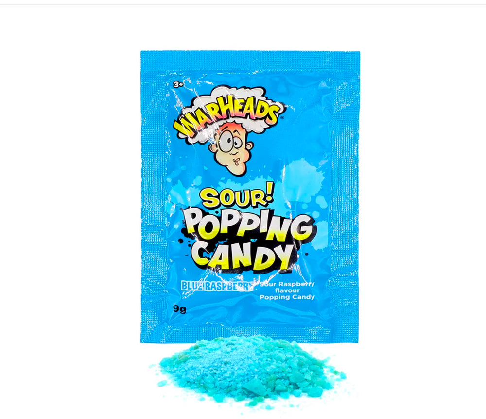 Warheads Sour Popping Candy Blue Raspberry