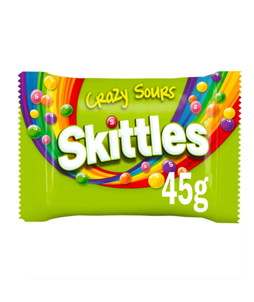 Skittles Crazy Sour Flavoured Bag